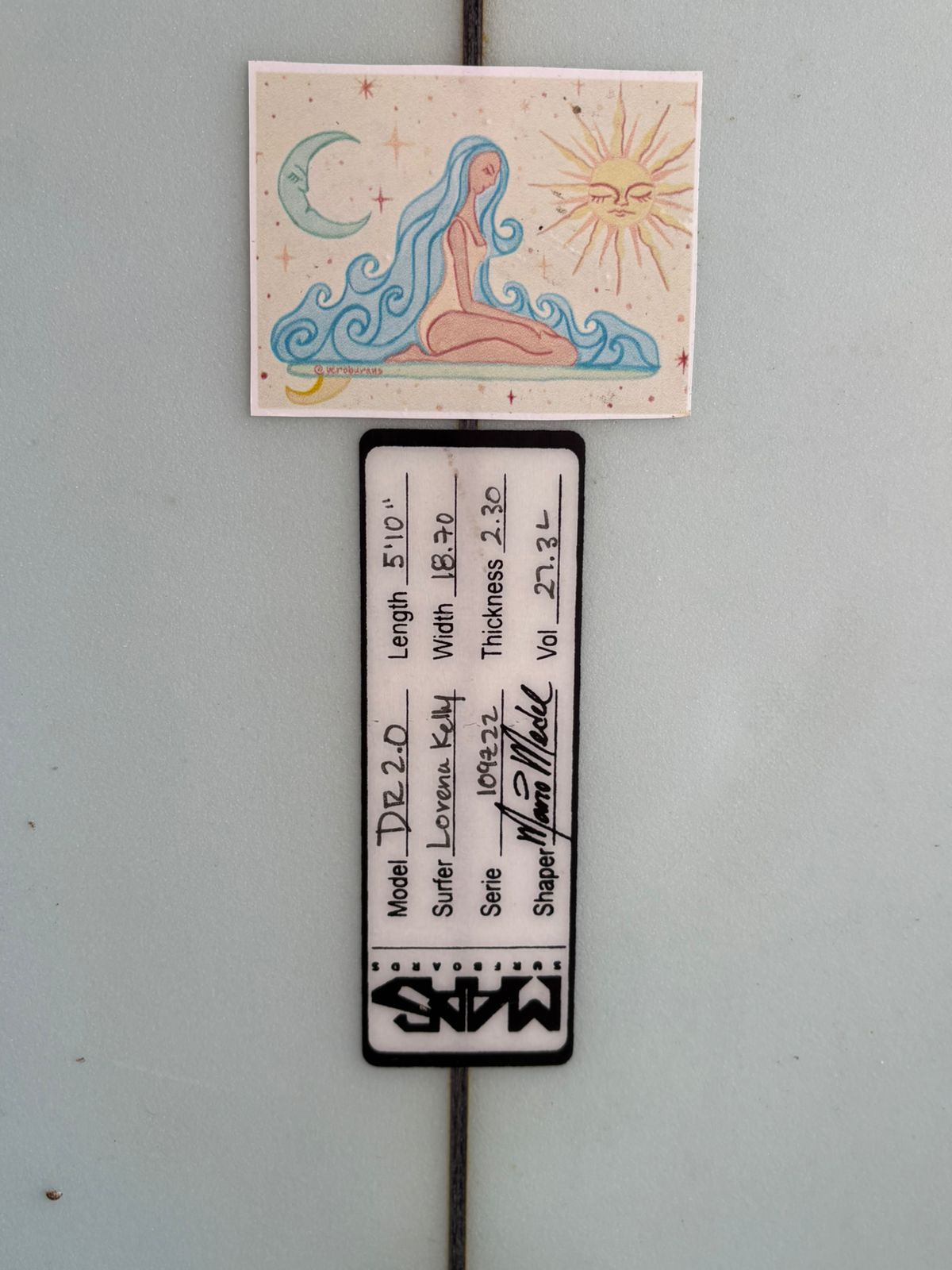 5’10 Mars Surfboards Blue Fish Shorty